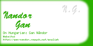 nandor gan business card